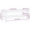 vidaXL Salongbord honningbrun 110x50x40 cm heltre furu