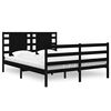 vidaXL Sengeramme svart heltre furu 140x190 cm