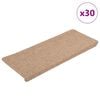 vidaXL Selvklebende trappematter 30 stk beige 65x24,5x3,5 cm