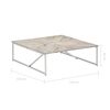 vidaXL Salongbord 110x110x36 cm heltre mango