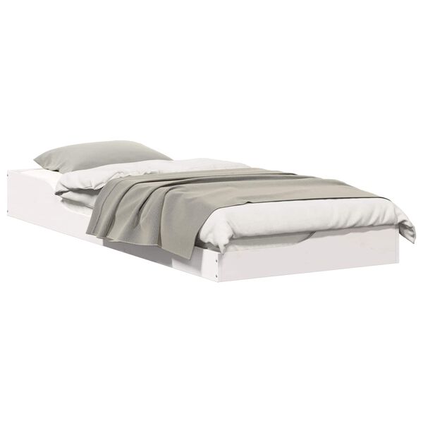 vidaXL Sengestamme Hvit 80 x 220 cm Massiv furu