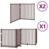 vidaXL Hundeport sammenleggbar 8 paneler brun 640 cm poppeltre