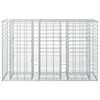 vidaXL Gabion hevet seng s&oslash;lv 130 x 50 x 80 cm Galvanisert St&aring;l
