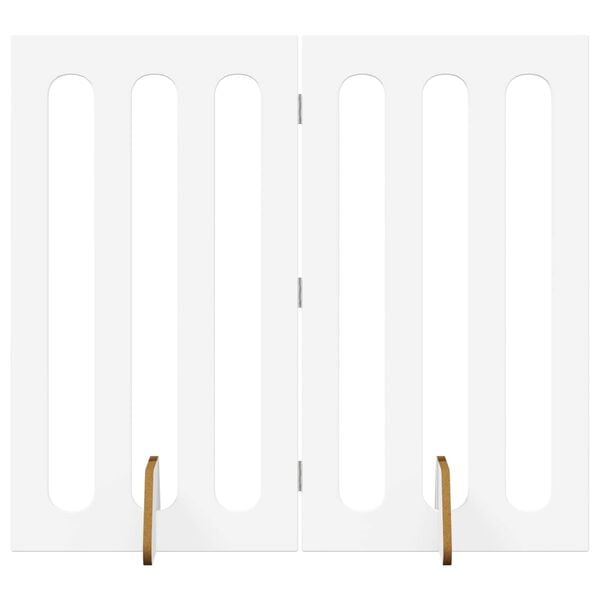 vidaXL Folding Pet Fence 2 pcs Hvit 100,5 x 38 x 90 cm Konstruert tre