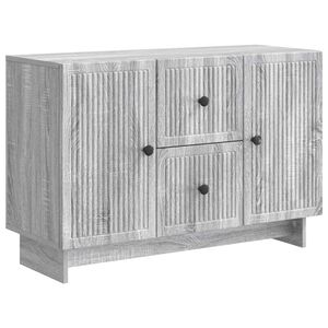 vidaXL Serviesskap Gr&aring; sonoma 89 x 34,5 x 60 cm Konstruert tre