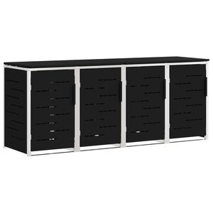 vidaXL Avfallsbeholderoppbevaring Svart 276 x 77,5 x 112,5 cm