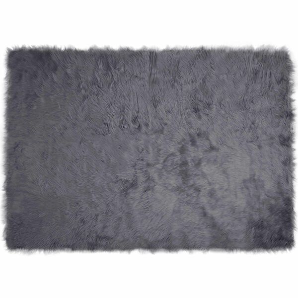 vidaXL Faux Skinnmatte Tafalla Antrasitt 160 x 230 cm Polyester