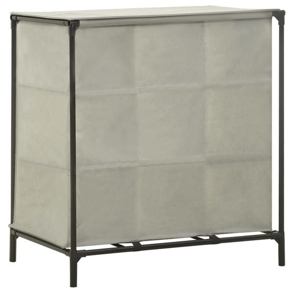 vidaXL Skohylle 57x36x61 cm ikke-vevd stoff og st&aring;l gr&aring;