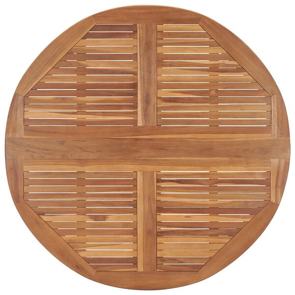 vidaXL Sammenleggbart hagespisebord 120x120x75 cm heltre teak