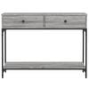 vidaXL Konsollbord gr&aring; sonoma 100x34,5x75 cm konstruert tre