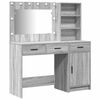 vidaXL Sminkebord 2 stk. Gr&aring; 78,5 x 41 x 135 cm Konstruert tre