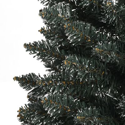 vidaXL Kunstig slankt juletre med stativ grønn 180 cm PVC