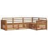 vidaXL Utend&oslash;rs sofa-sett 4 pcs Naturlig Solid akasietre