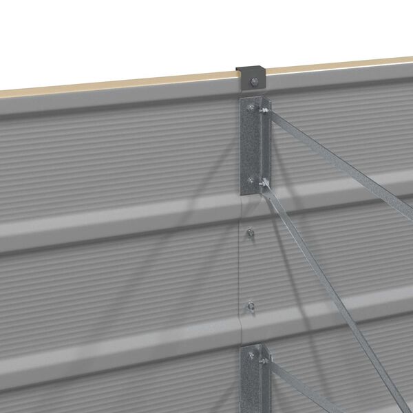 vidaXL Plantekassed Elfenben 400 x 80 x 45 cm St&aring;l