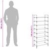 vidaXL Skostativ med 8 hyller metall og ikke-vevet stoff s&oslash;lv