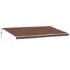 vidaXL Automatisk uttrekkbar markise brun 600x350 cm