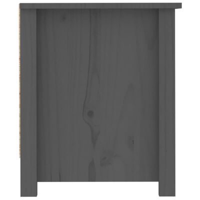 vidaXL Skoskap grå 110x38x45,5 cm heltre furu