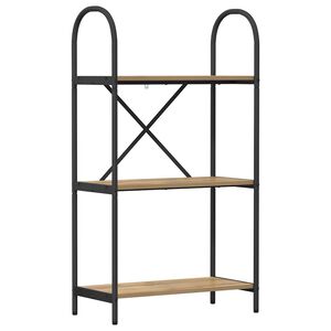 vidaXL Bokhylle 3 niv&aring;er 60 x 30 x 109 cm Konstruert tre Artisan Eik