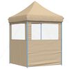 vidaXL Partytelt Beige 200 x 200 x 306 cm Oxford Stoff