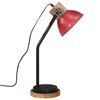 vidaXL Skrivebordslampe 25 W mørkerød 18x18x60 cm E27