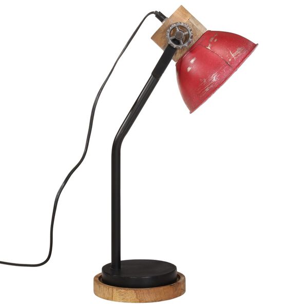 vidaXL Skrivebordslampe 25 W mørkerød 18x18x60 cm E27