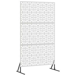 vidaXL Personvernsvegg 100 x 50 x 180 cm Rustfritt st&aring;l S&oslash;lv