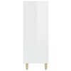 vidaXL Skjenk høyglans hvit 69,5x32,5x90 cm konstruert tre