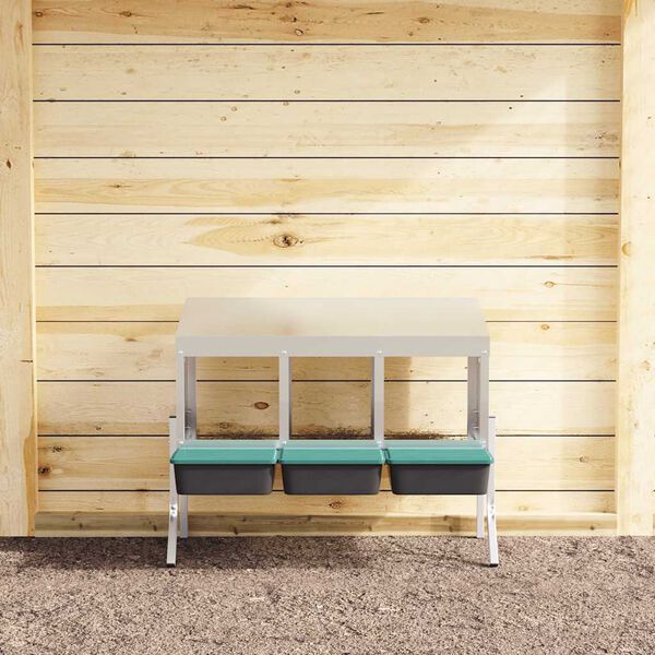 vidaXL Kyllinghus 3 rom med ben galvanisert st&aring;l