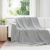 vidaXL Kastepledd 6 pcs Gr&aring; 240 x 270 cm Fleece