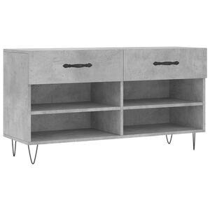 vidaXL Skobenk betonggr&aring; 102x35x55 cm konstruert tre
