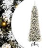 vidaXL Kunstig juletre med 300 LED Hvit 240 cm PVC og Metall og Plast