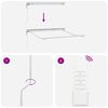 vidaXL Markiseramme Hvit 2,5 x 2 m Pulverlakkert stål
