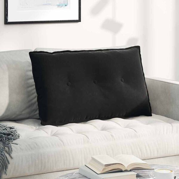 vidaXL Bakputen Svart 80 x 50 cm Corduroy stoff