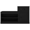 vidaXL Skoskap svart 100x42x60 cm konstruert tre