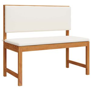 vidaXL Hage Stol med pute Brun 100 x 50 x 91cm Massivt akasietre