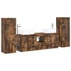 vidaXL Baderomsinnredningssett 5 stk. R&oslash;kt Eik 33 x 34,5 x 100 cm