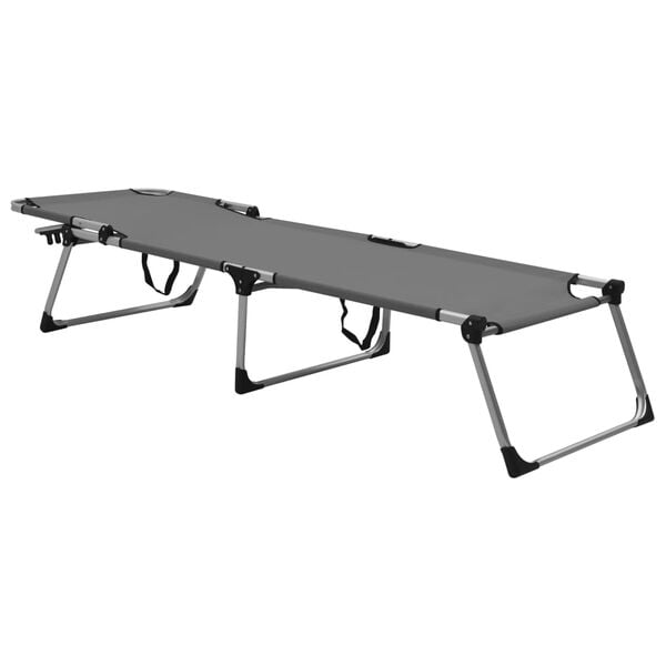 vidaXL Ekstra h&oslash;y solseng senior sammenleggbar gr&aring; aluminium