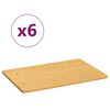 vidaXL Frokosttallerkener 6 stk 35x23x0,8 cm bambus
