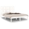vidaXL Sengeramme hvit heltre 120x190 cm Small Double