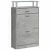 vidaXL Skoskap betonggr&aring; 63x24x104 cm konstruert tre