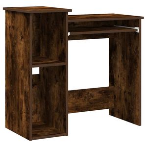 vidaXL Skrivebord med hyller r&oslash;kt eik 84x40x78 cm konstruert tre