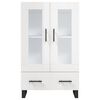 vidaXL Highboard høyglans hvit 69,5x31x115 cm konstruert tre