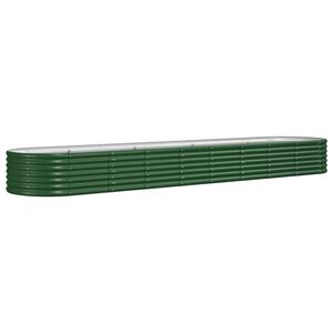 vidaXL Plantekasse galvanisert st&aring;l 368x80x36 cm gr&oslash;nn