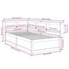 vidaXL Seng med bokhylle uten madrass voksbrun 90x200 cm heltre furu