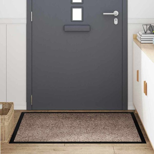 vidaXL D&oslash;rmatte Beige 60 x 40 x 1.2 cm Teddy-stoff