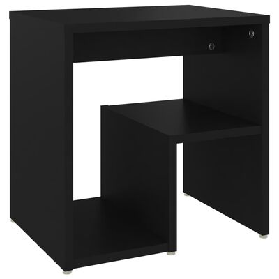 vidaXL Nattbord svart 40x30x40 cm sponplate