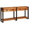 vidaXL Konsollbord 2 stk. Brun 161 x 33 x 75 cm Solid akasietre