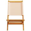 vidaXL Sammenleggbare hagestoler 8 stk beige stoff og heltre