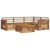 vidaXL Utend&oslash;rs sofa-sett 5 pcs Naturlig Solid akasietre