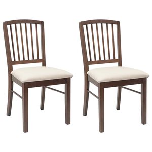 vidaXL Spisestoler 2 stk. Solid Gummitre Lys Brun 50 x 52,5 x 91 cm